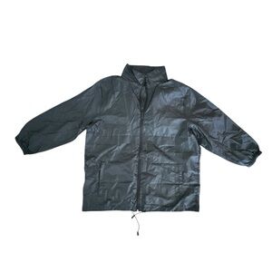 Totes Packable Lightweight Rain Jacket L/XL Black – Hideable Hood, Pockets